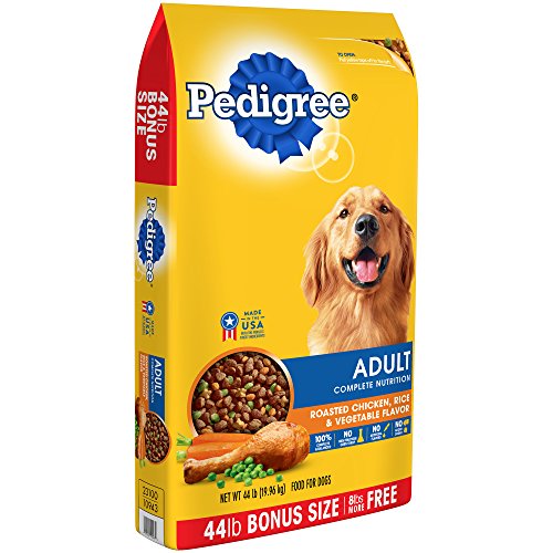 Pedigree Adult Roasted Chicken, Rice & Vegetable Flavor Dry Dog Food 44 Pounds