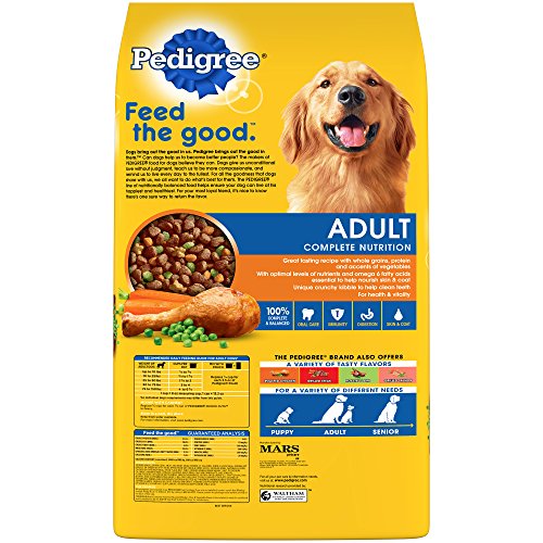 Pedigree Adult Roasted Chicken, Rice & Vegetable Flavor Dry Dog Food 44 Pounds