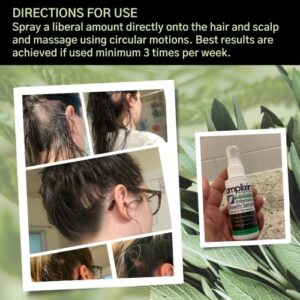 Intensive Biotin Hair Growth Serum - Spray - Hair Loss, Receding Hairline & Pattern Baldness Treatment For Women & Men With Thinning Hair - Dht Blocker - Sulfate-Free by Amplixin (2oz)