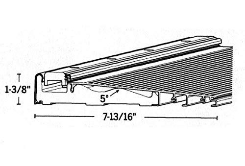 Exterior Inswing Threshold 7 13/16 inch with Composite Cap and Composite Bottom- Dark Bronze (72 inches Length -Uncut)