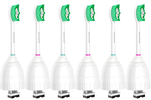 Aoremon Replacement Toothbrush Heads for Philips Sonicare E-Series Essence HX7022/66 and other Screw-on Electric Toothbrush Model, 6 Pack