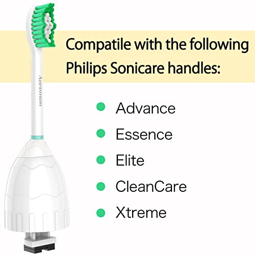 Aoremon Replacement Toothbrush Heads for Philips Sonicare E-Series Essence HX7022/66 and other Screw-on Electric Toothbrush Model, 6 Pack