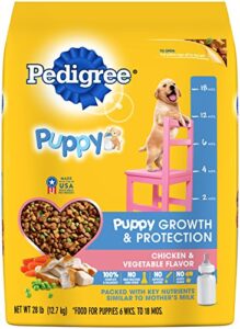 pedigree puppy growth & protection dry dog food chicken & vegetable flavor, 28 lb. bag (discontinued by manufacturer)