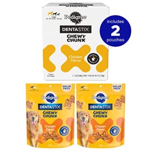 Pedigree DentaStix Chewy Chunx Dental Treats, Large Dog, Multiple Sizes 13.5 Ounce (Pack of 2)