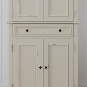 homestyles Dover 71.5 Inches High by 30 Inches Wide with Drawer and Adjustable Shelves White.