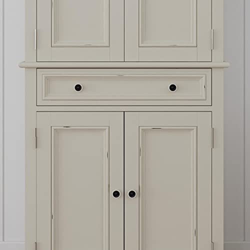 homestyles Dover 71.5 Inches High by 30 Inches Wide with Drawer and Adjustable Shelves White.