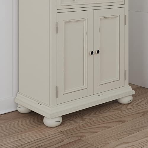 homestyles Dover 71.5 Inches High by 30 Inches Wide with Drawer and Adjustable Shelves White.