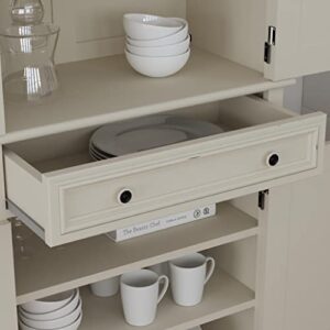 homestyles Dover 71.5 Inches High by 30 Inches Wide with Drawer and Adjustable Shelves White.