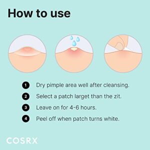 COSRX Acne Pimple Patch Absorbing Hydrocolloid Original 3 Size Patches for Blemishes and Zits Cover, Spot Stickers for Face and Body, Not Tested on Animals, No Toxic Ingredients (240 Count (Pack of 10))