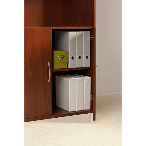 Bush Business Furniture Series C Elite 36W 5 Shelf Bookcase with Doors in Hansen Cherry