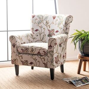 safavieh mercer collection margaret ivory floral cotton club chair