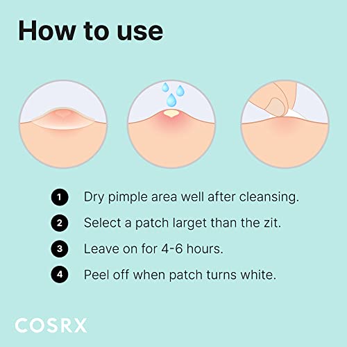 COSRX Acne Pimple Patch Absorbing Hydrocolloid Original 3 Size Patches for Blemishes and Zits Cover, Spot Stickers for Face and Body, Not Tested on Animals, No Toxic Ingredients (72 Count (Pack of 3))