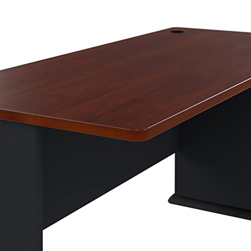 Bush Business Furniture Series A 60W Desk in Hansen Cherry and Galaxy