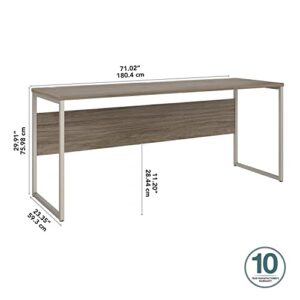 Bush Business Furniture Hybrid Computer Table Desk with Metal Legs, 72W x 24D, Modern Hickory