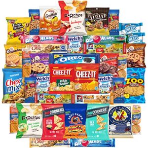 chips, cookies, candy ,crackers care package bulk sampler by variety fun (care package 50 count)