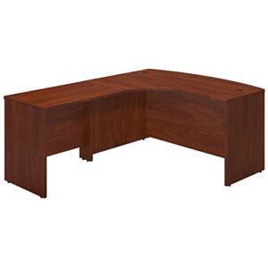 bush business furniture studio c hansen cherry left hand bowfront desk shell with 36w return, 60w