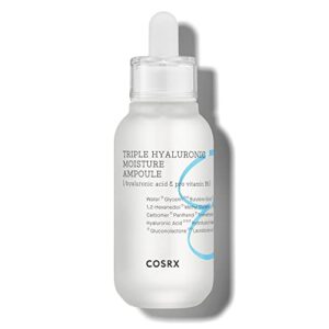 cosrx hydrium triple hyaluronic moisture ampoule, 40ml / 1.35 fl.oz | hyaluronic acid viscous serum | korean skin care, animal testing free, paraben free