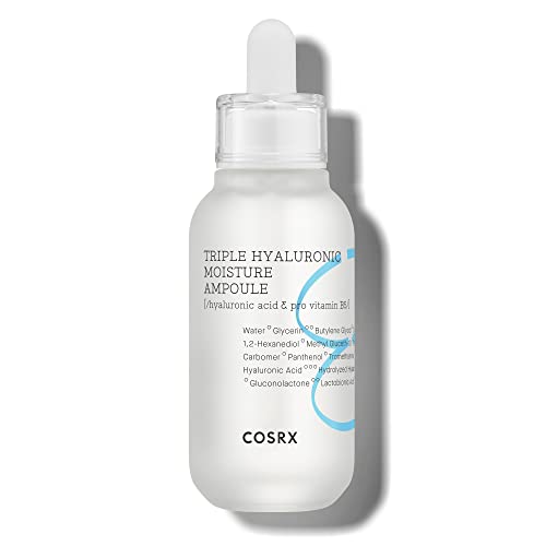 COSRX Hydrium Triple Hyaluronic Moisture Ampoule, 40ml / 1.35 fl.oz | Hyaluronic Acid Viscous Serum | Korean Skin Care, Animal Testing Free, Paraben Free