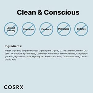 COSRX Hydrium Triple Hyaluronic Moisture Ampoule, 40ml / 1.35 fl.oz | Hyaluronic Acid Viscous Serum | Korean Skin Care, Animal Testing Free, Paraben Free