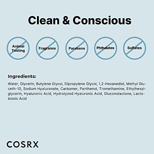 COSRX Hydrium Triple Hyaluronic Moisture Ampoule, 40ml / 1.35 fl.oz | Hyaluronic Acid Viscous Serum | Korean Skin Care, Animal Testing Free, Paraben Free