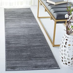 safavieh vision collection 2’2″ x 10′ grey vsn606d modern ombre tonal chic non-shedding living room entryway foyer hallway bedroom runner rug