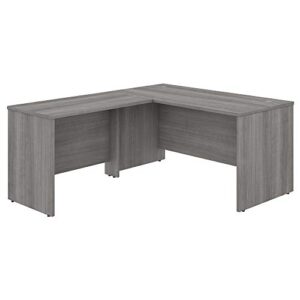 bush business furniture studio c l shaped desk with return, 60w x 30d, platinum gray