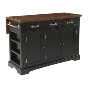 osp home furnishings country kitchen island, distressed black