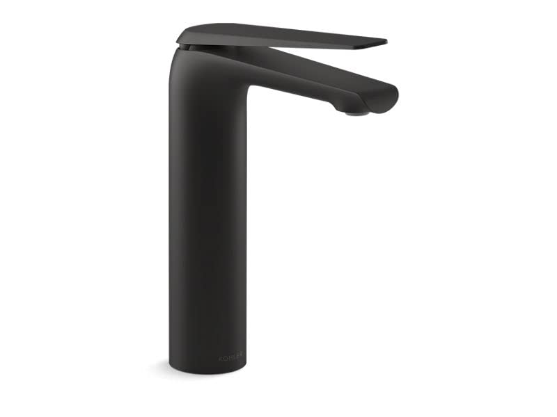 Kohler K-97347-4-BL AVID Tall Single-HDL Faucet Plumbing Fixture, Matte Black