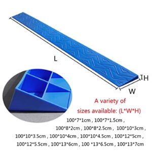 FUMANYI Plastic Portable Threshold Ramps, Threshold Bars Step Ramp Climbing Mat Ramp for Wheelchairs Anti-Slip Threshold Door Step Ramp Kit for Intelligent Robot Vacuum (Size : 100 * 7 * 1.5cm)