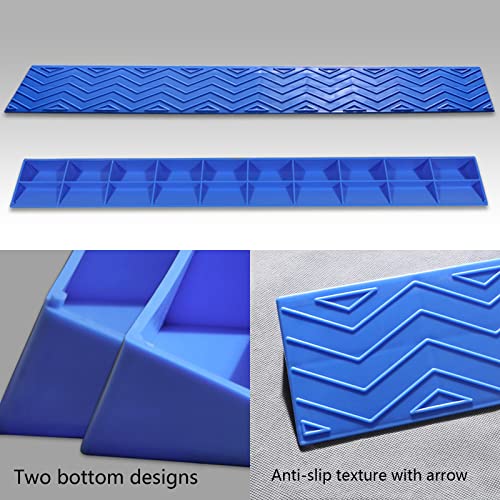 FUMANYI Plastic Portable Threshold Ramps, Threshold Bars Step Ramp Climbing Mat Ramp for Wheelchairs Anti-Slip Threshold Door Step Ramp Kit for Intelligent Robot Vacuum (Size : 100 * 7 * 1.5cm)