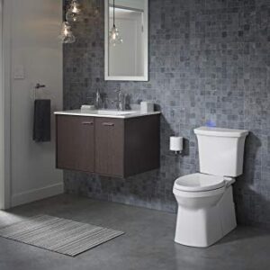 KOHLER 5709-0 Corbelle Two Piece Toilet, White & Fluidmaster 7530 Universal Better Than Wax Toilet Seal, Wax-Free Toilet Bowl Gasket Fits Any Drain