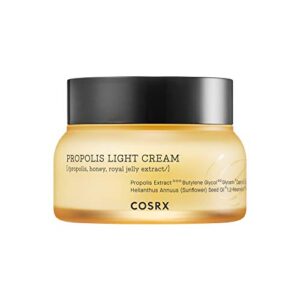cosrx propolis cream, hydrating lightweight face moisturizer with 64.5% propolis extract, nourish and soften dry skin, 2.19 fl.oz / 65ml, not tested on animals, no parabens, no sulfates, no phthalates, korean skincare
