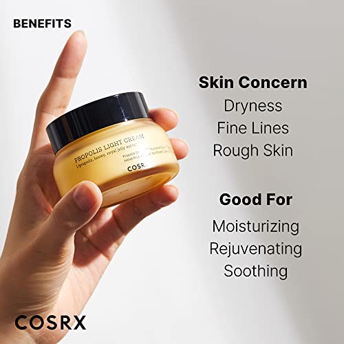 COSRX Propolis Cream, Hydrating Lightweight Face Moisturizer with 64.5% Propolis Extract, Nourish and Soften Dry Skin, 2.19 fl.oz / 65ml, Not Tested on Animals, No Parabens, No Sulfates, No Phthalates, Korean Skincare