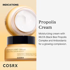 COSRX Propolis Cream, Hydrating Lightweight Face Moisturizer with 64.5% Propolis Extract, Nourish and Soften Dry Skin, 2.19 fl.oz / 65ml, Not Tested on Animals, No Parabens, No Sulfates, No Phthalates, Korean Skincare