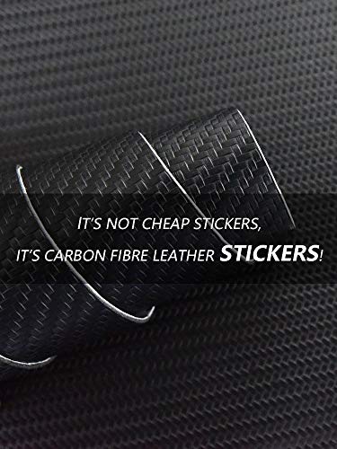 Car Door Sill Stickers for Honda Accord Threshold Protector Carbon Fibre Leather (black)