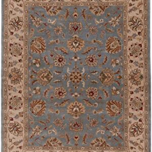 SAFAVIEH Royalty Collection 10' x 14' Blue / Beige ROY343B Handmade Traditional Oriental Premium Wool Area Rug