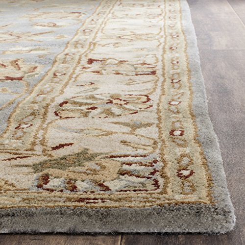 SAFAVIEH Royalty Collection 10' x 14' Blue / Beige ROY343B Handmade Traditional Oriental Premium Wool Area Rug