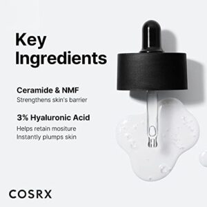 COSRX Pure Sodium Hyaluronic Acid 3% Serum, Hydration & Moisture Boosting Facial Serum for Fine Lines & Wrinkles, Plump & Repair Dry Skin, 0.67 fl.oz/20 ml, Not Tested on Animals, No Artificial Fragrance, Korean Skincare