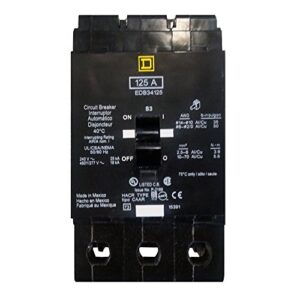 schneider electric 480y/277-volt 125-amp edb34125 miniature circuit breaker 480y/277v 125a, black