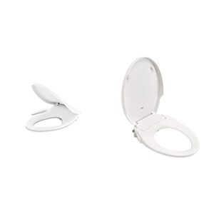 kohler 5724-0 puretide toilet seat, elongated, white & american standard 5900a05g.020 aqua wash non-electric bidet seat for elongated toilets, 14.9 in wide x 3.6 in tall x 21.1 in deep, white