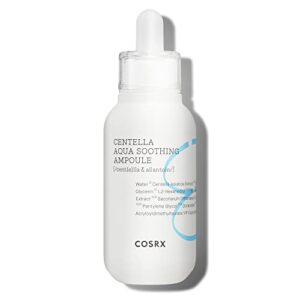 cosrx hydrium centella aqua soothing ampoule | 40ml/1.35 fl.oz | centella asiatica (cica) 42% lightweight facial moisturiser essence | daily serum | korean skin care, animal testing free, paraben free