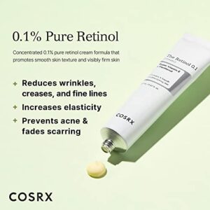 COSRX Retinol 0.1 Cream, Anti-aging Cream with 0.1% Retinoid Treatment for Face, Reduce Wrinkles, Fine Lines, Signs of Aging, Gentle Skin Care for Day & Night, Not Tested on Animals, Korean Skincare