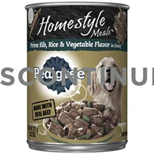 PEDIGREE Homestyle Meals Adult Canned Soft Wet Meaty Dog Food Prime Rib, Rice and Vegetable Flavor, (12) 13.2 oz. Cans