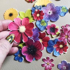 Cake Wafer Flowers Decorations Edible, Edible Cupcake Decorations (72pcs)