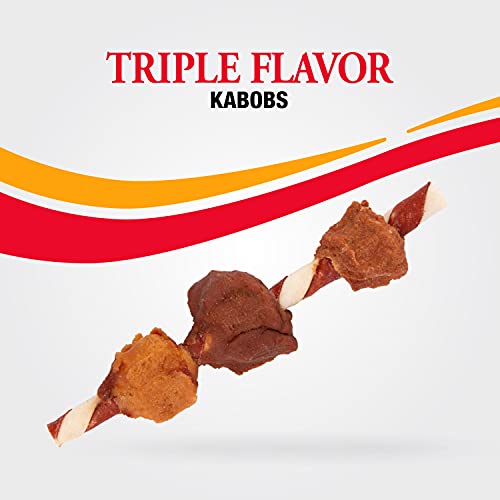 Good'N'Fun Triple Flavored Rawhide Kabobs for Dogs, 1.5 Pound (Pack of 1)