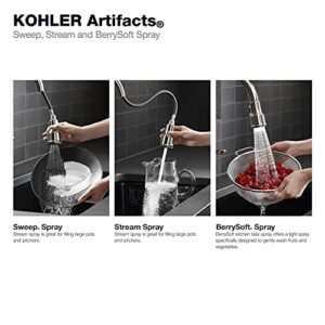 Kohler 99259-BL K-99259-BL Artifacts Kitchen Sink Faucet, 17.63 x 4.31 x 8.50 Inches, Matte Black