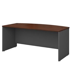 bush business furniture series c 72w bowfront desk shell in hansen cherry