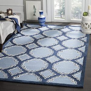 safavieh bella collection 8′ x 10′ navy / blue bel139b handmade premium wool area rug