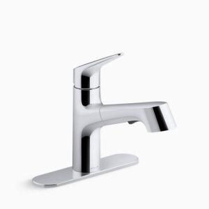 kohler vin single-handle pull-out sprayer kitchen faucet in polished chrome