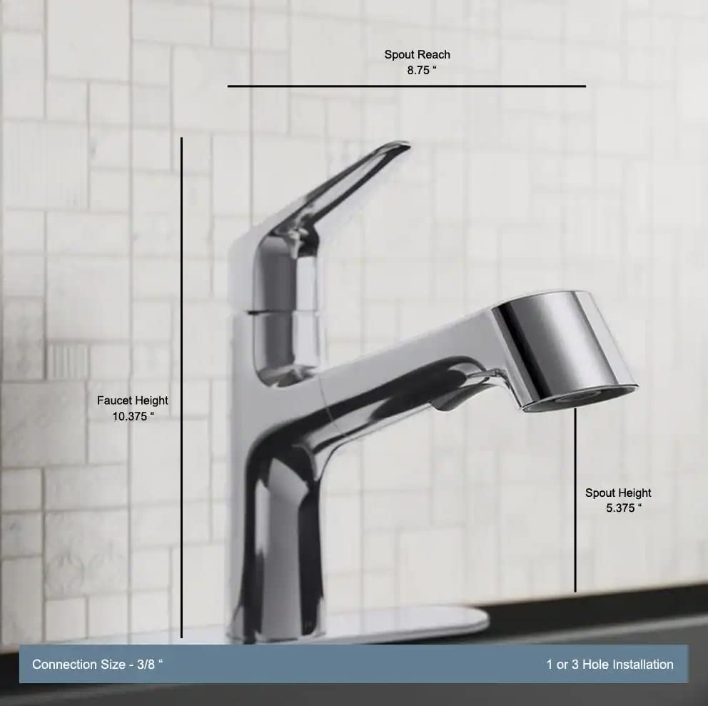 Kohler Vin Single-Handle Pull-Out Sprayer Kitchen Faucet in Polished Chrome